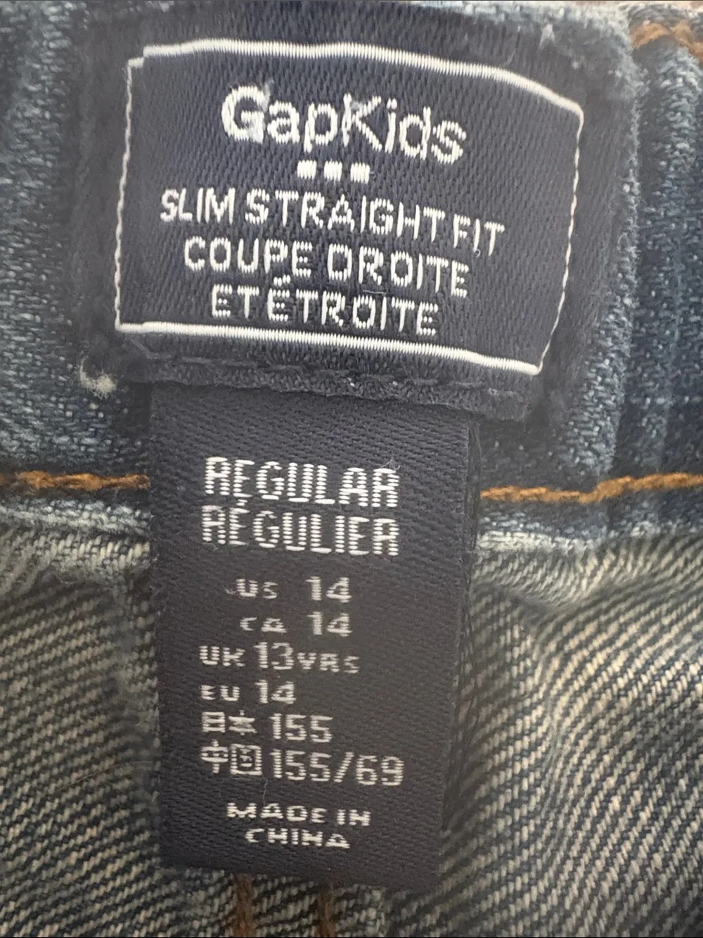 GAP Kids Medium Blue Straight-Leg Jeans